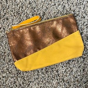 IPSY Makeup Bag Case Gold Yellow